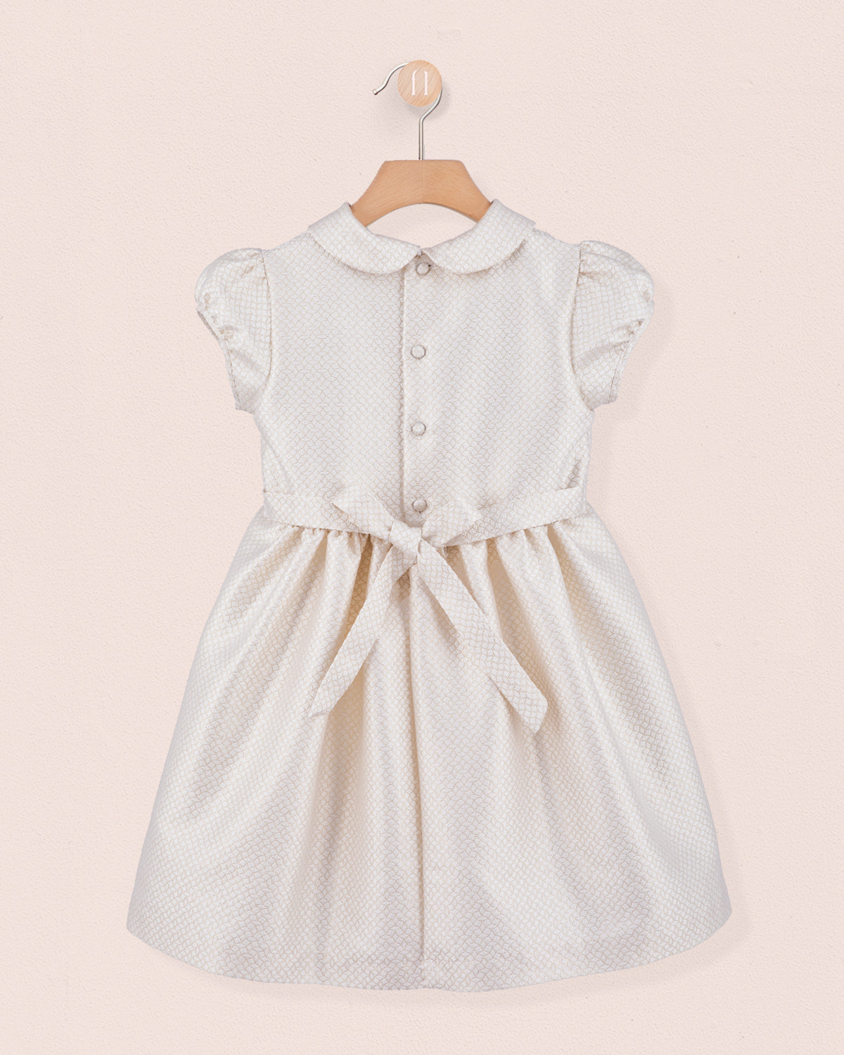 Rebecca Italian Cream Gold Lurex Dress